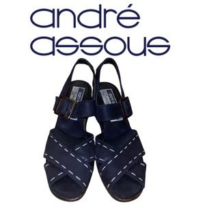 Andre‎ Assous Black Sandal Size 7